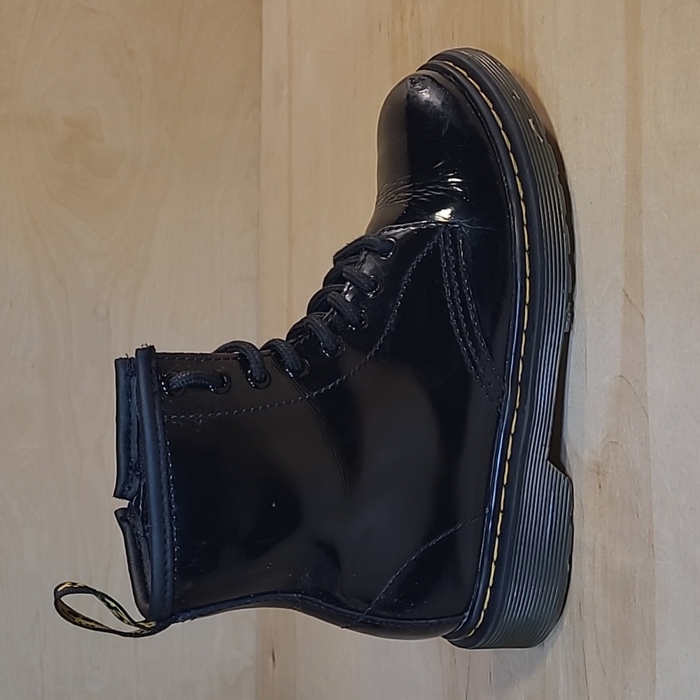 Dr. Martens 1460 J Black Patent Leather Kids Boots